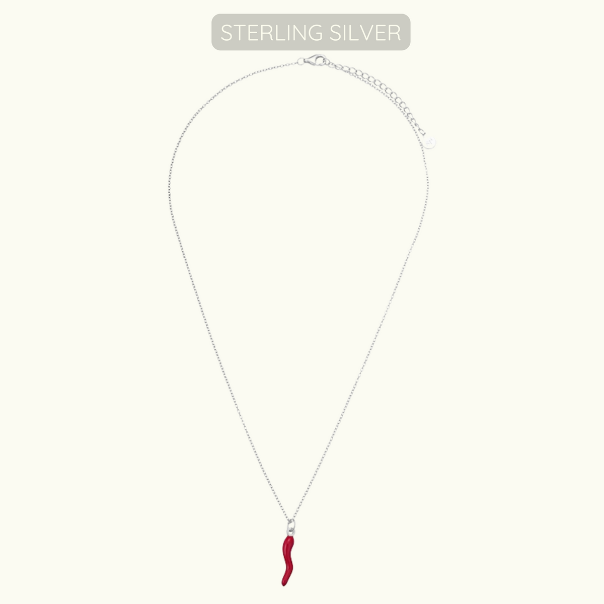 Chilli Necklace - Sterling Silver
