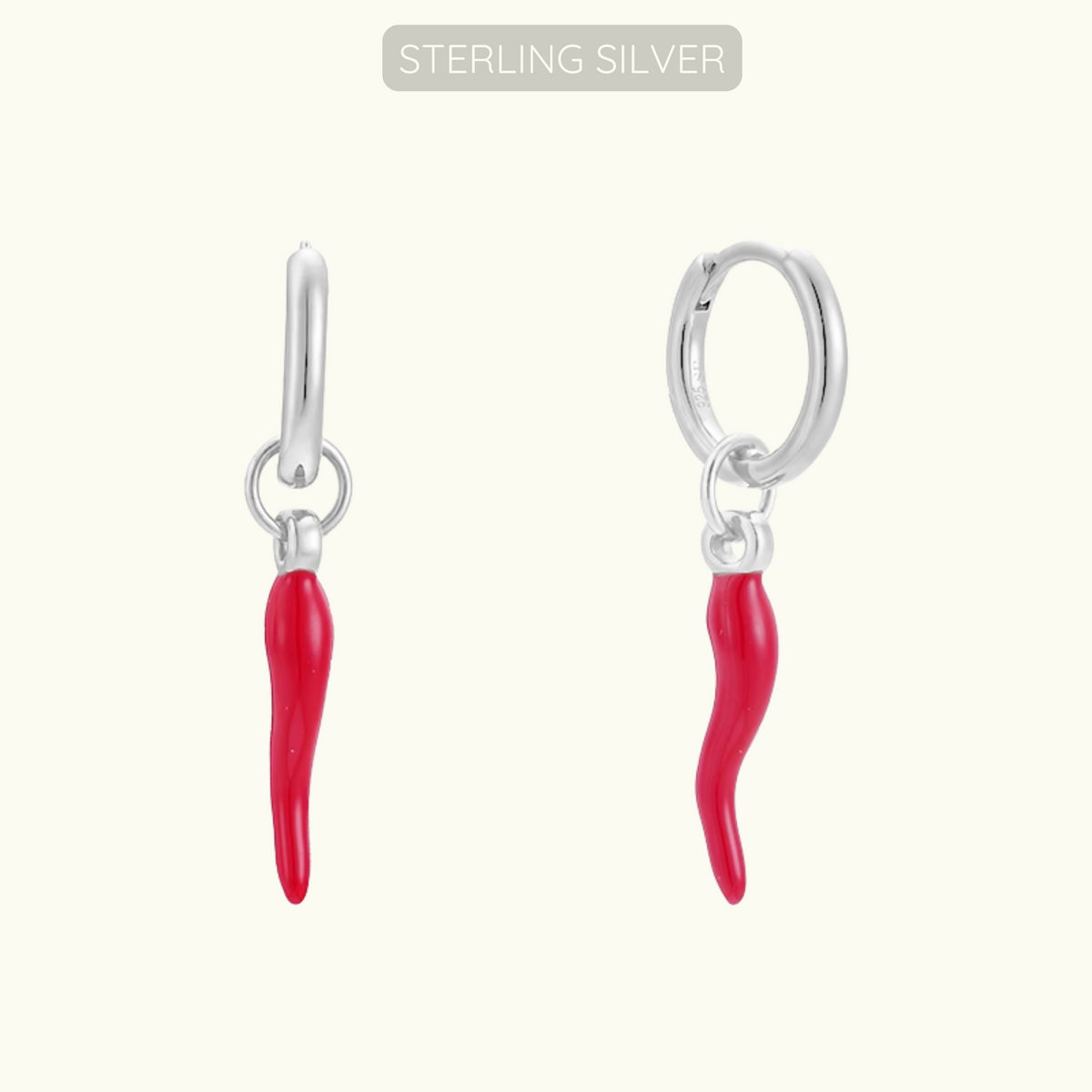 Chilli Hoops - 925 Sterling Silver