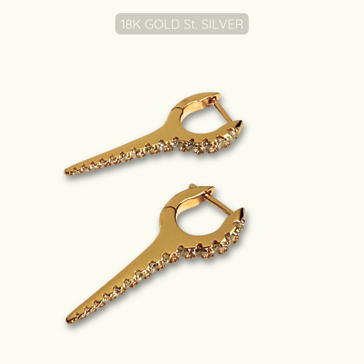 Elsa Hoops - 18k Gold Plated 925 Sterling Silver