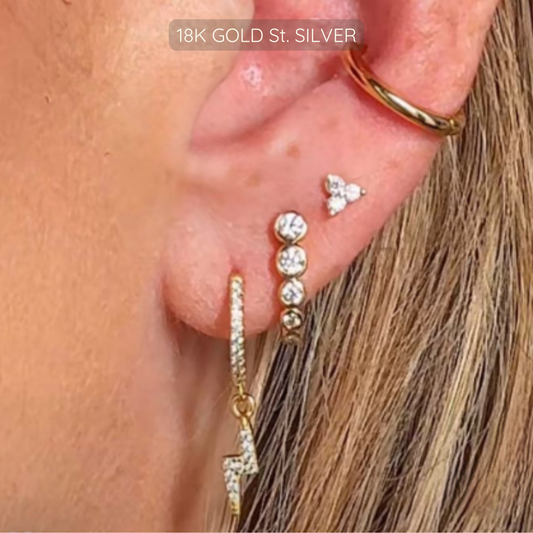 Clover Studs - 18k Gold Plated 925 Sterling Silver