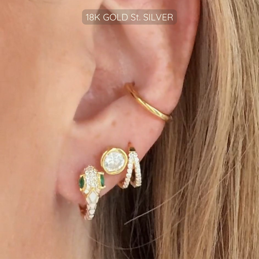 Taylor Hoops - 18k Gold Plated 925 Sterling Silver