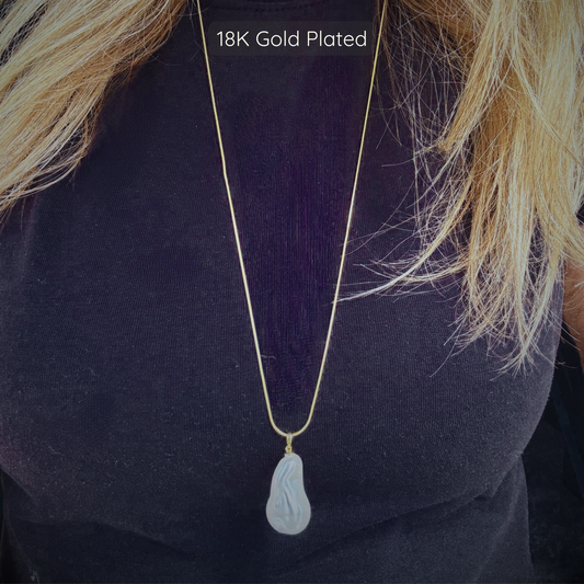 Marie Pearl Necklace - 18k Gold Plated