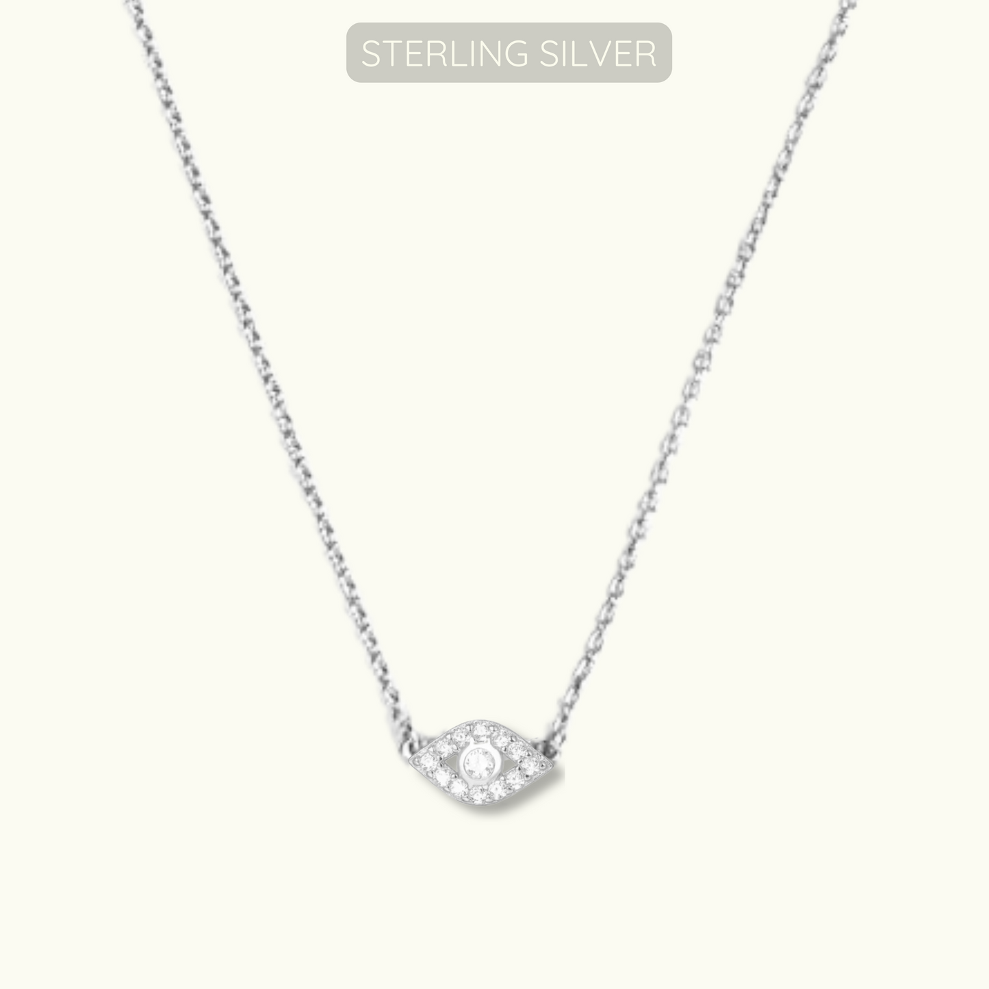 Evil Eye Necklace - Sterling Silver