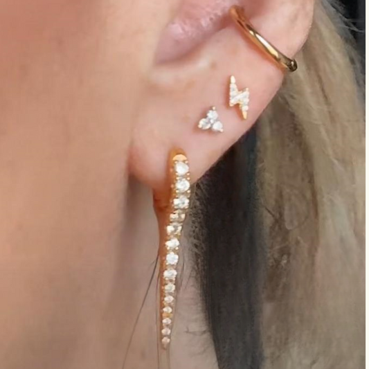 Ali Studs - 18k Gold Plated 925 Sterling Silver