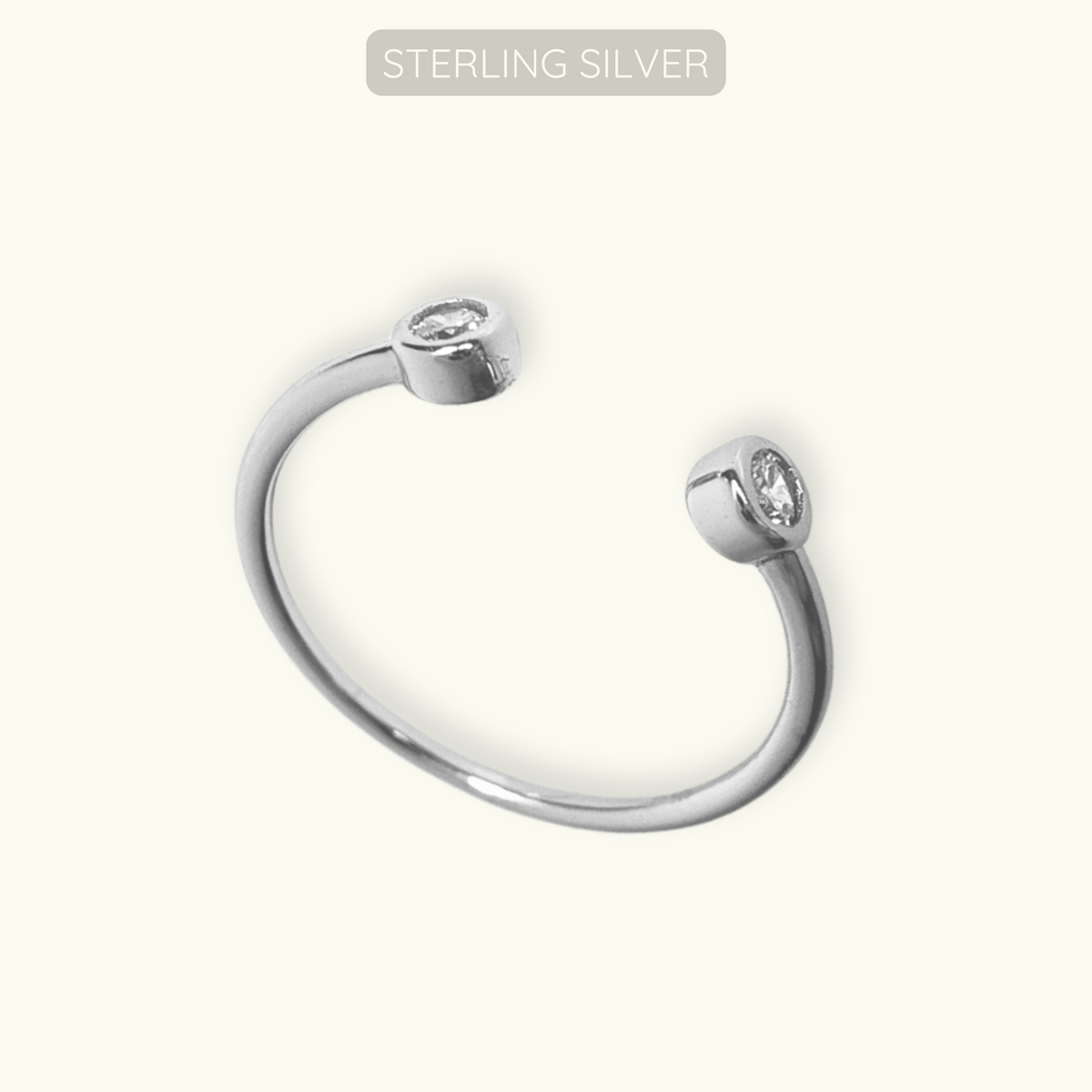 Olivia Adjustable Ring - 925 Sterling Silver