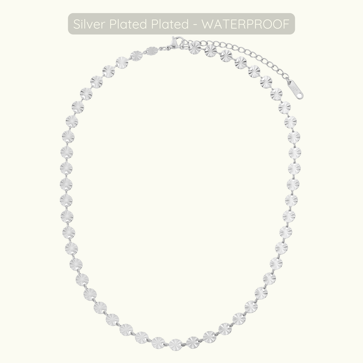Ailey Halo Necklace - Silver Plated - Waterproof