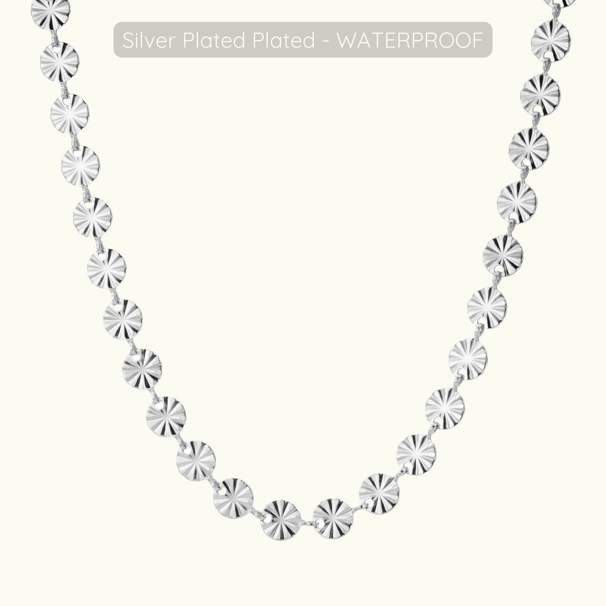 Ailey Halo Necklace - Silver Plated - Waterproof