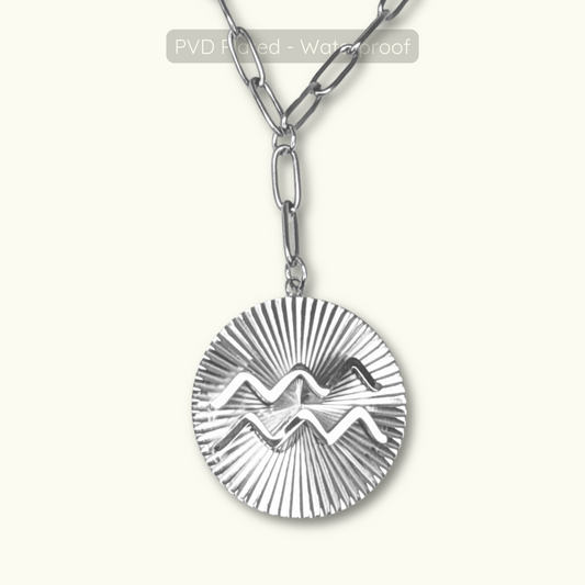 Symone Zodiac Necklace - Silver - Waterproof PVD Plated