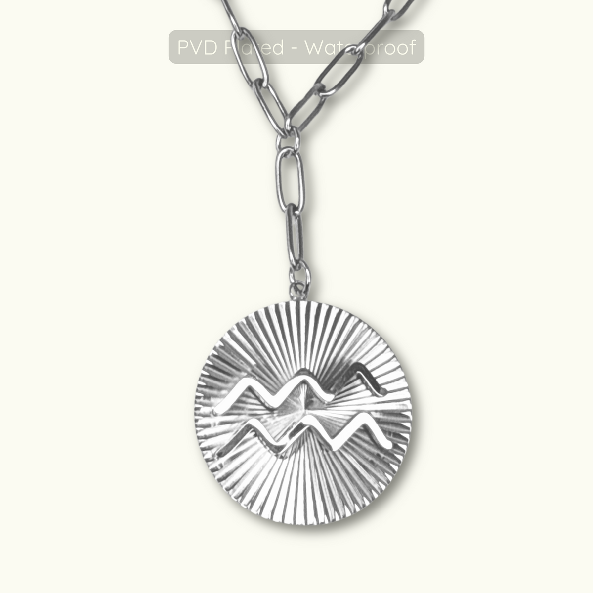REDUCED - Symone Zodiac Necklace - Silver - Waterproof PVD Plated