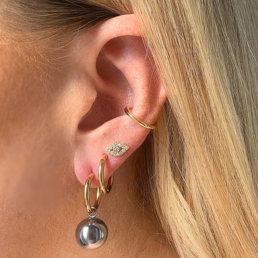 Donna Hoops - 18k Gold Plated - Waterproof