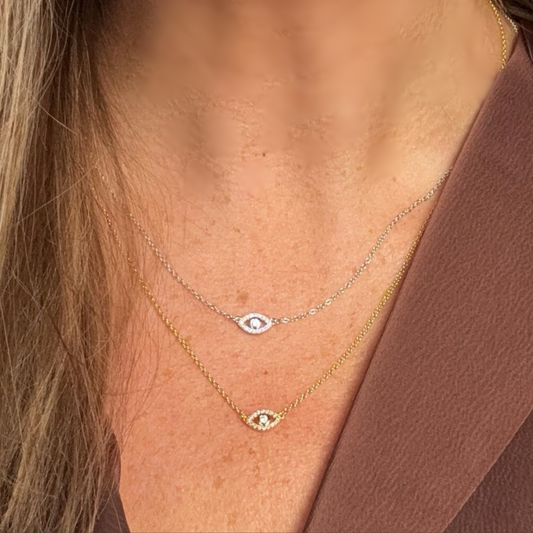 Evil Eye Necklace - Sterling Silver