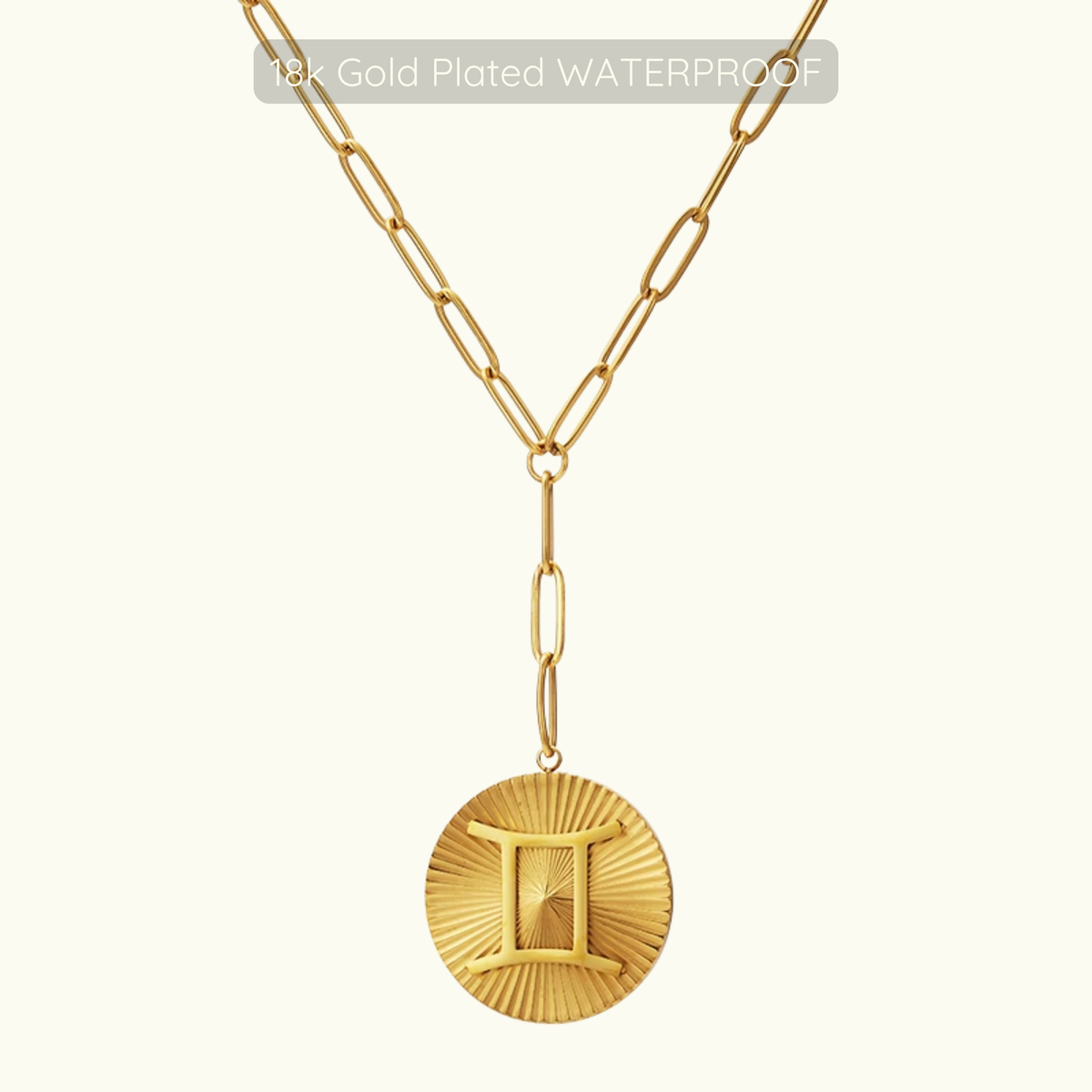 Updated Symone Zodiac Necklace - Waterproof - 18k Gold Plated PVD Plated
