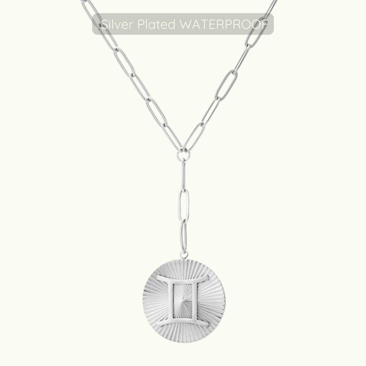Updated Symone Zodiac Necklace - Waterproof - Silver Plated PVD Plated