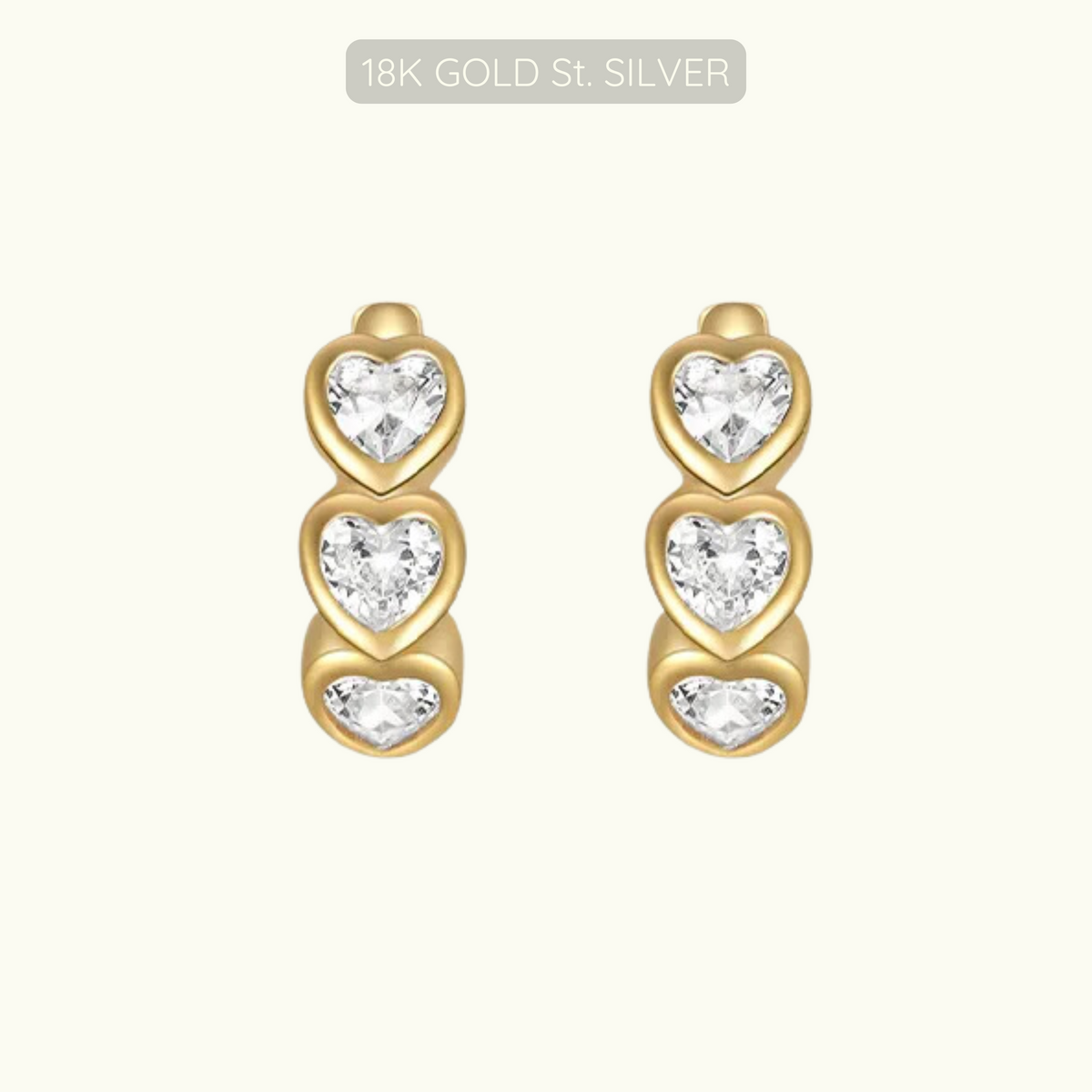 Jennifer Huggies - 18k Gold Plated 925 Sterling Silver