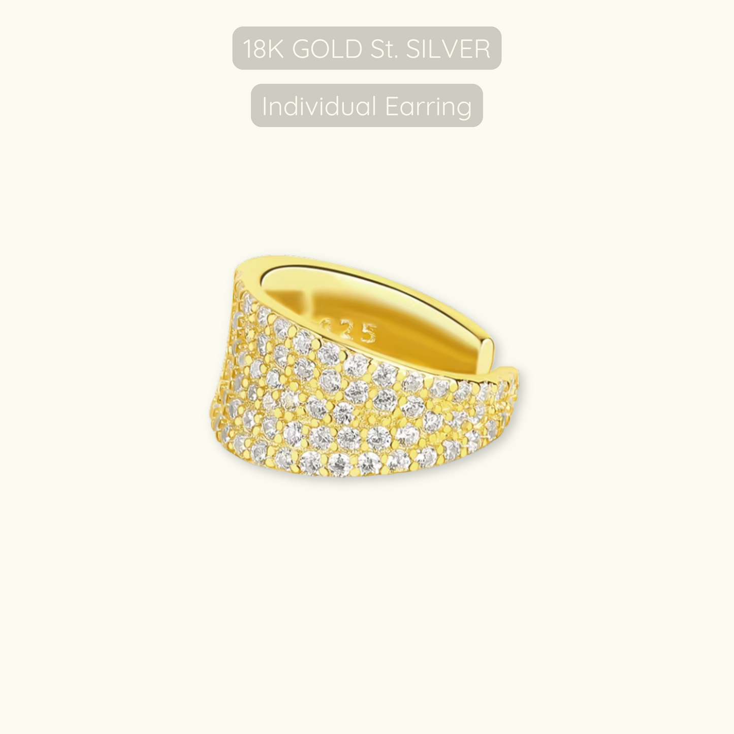 Kate Ear Cuff - 18k Gold Plated Sterling Silver