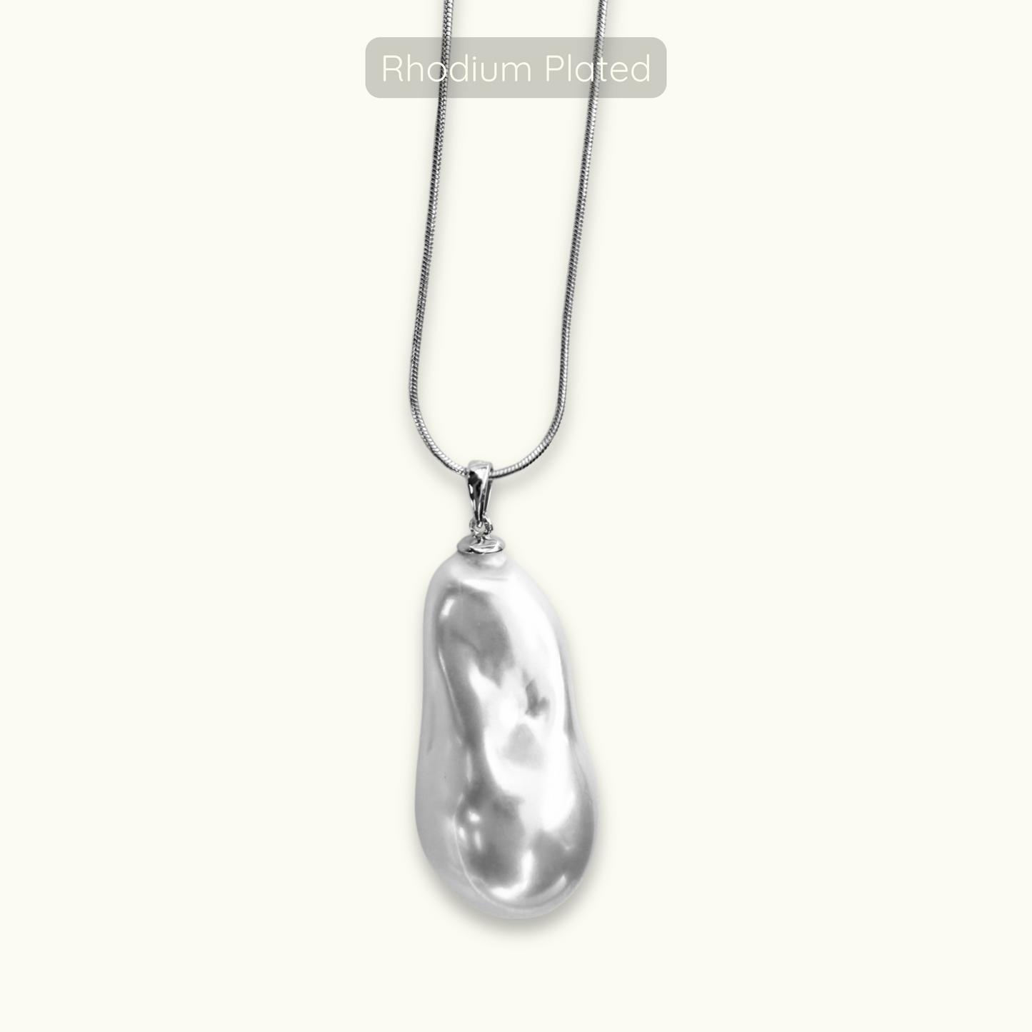 Marie Pearl Necklace - Silver