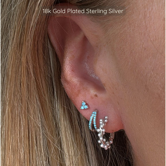 Margarite Hoops - 925 Sterling Silver