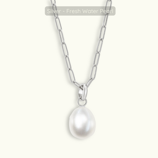 Pearl Necklace - Silver