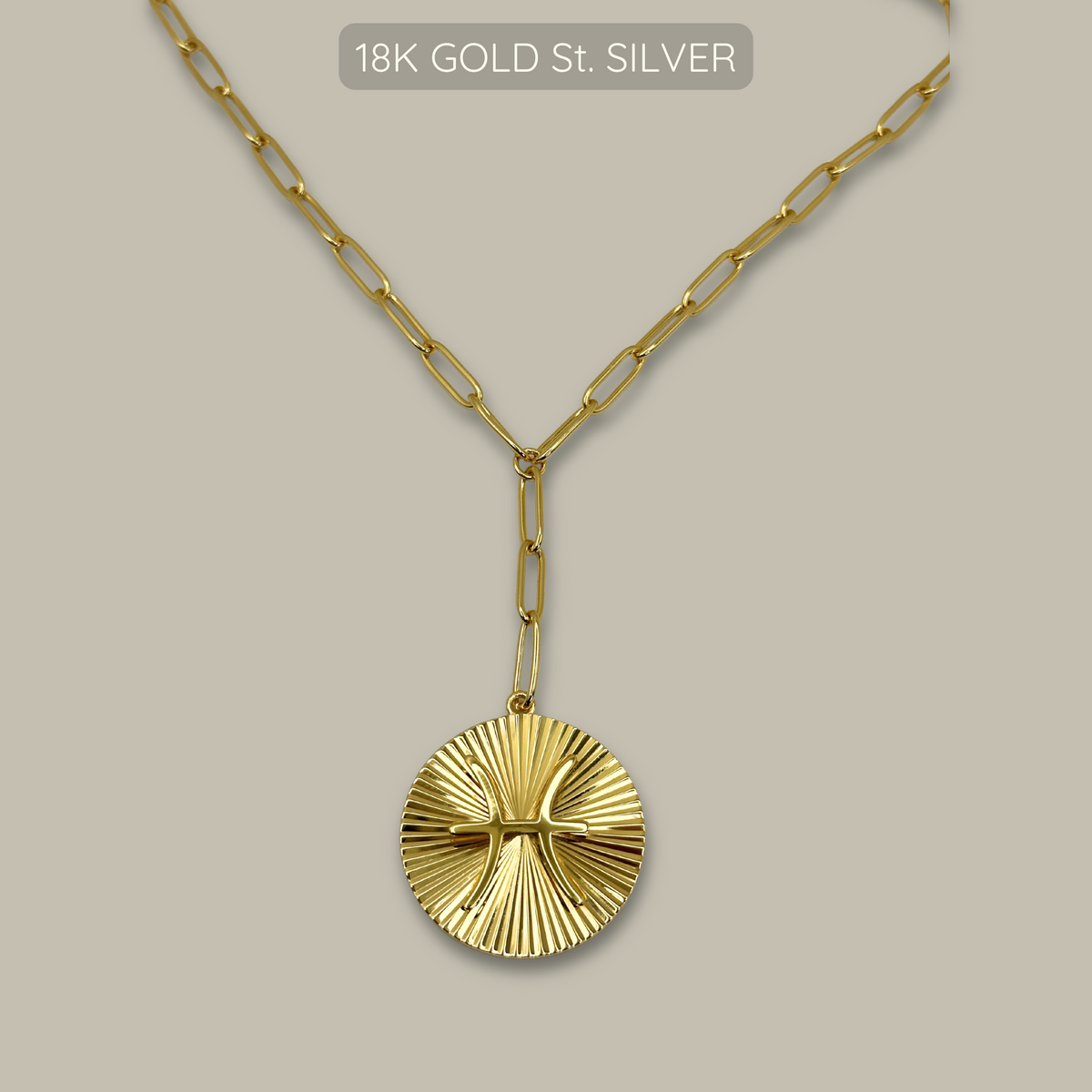 Symone Zodiac Necklace - 18k Gold Plated 925 Sterling Silver