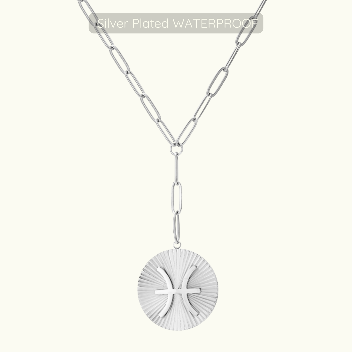 Updated Symone Zodiac Necklace - Waterproof - Silver Plated PVD Plated