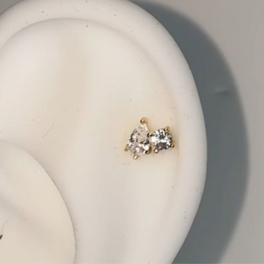 Lorna Tragus Earring - 18k Gold Plated Sterling Silver