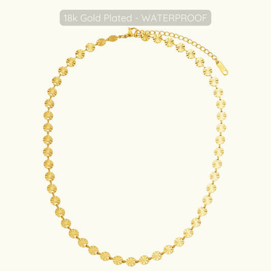 Ailey Halo Necklace - 18k Gold Plated - Waterproof