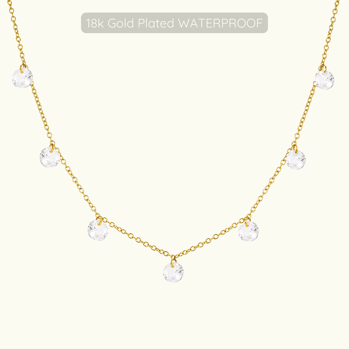 Elizabeth Necklace - 18k Gold Plated - Waterproof