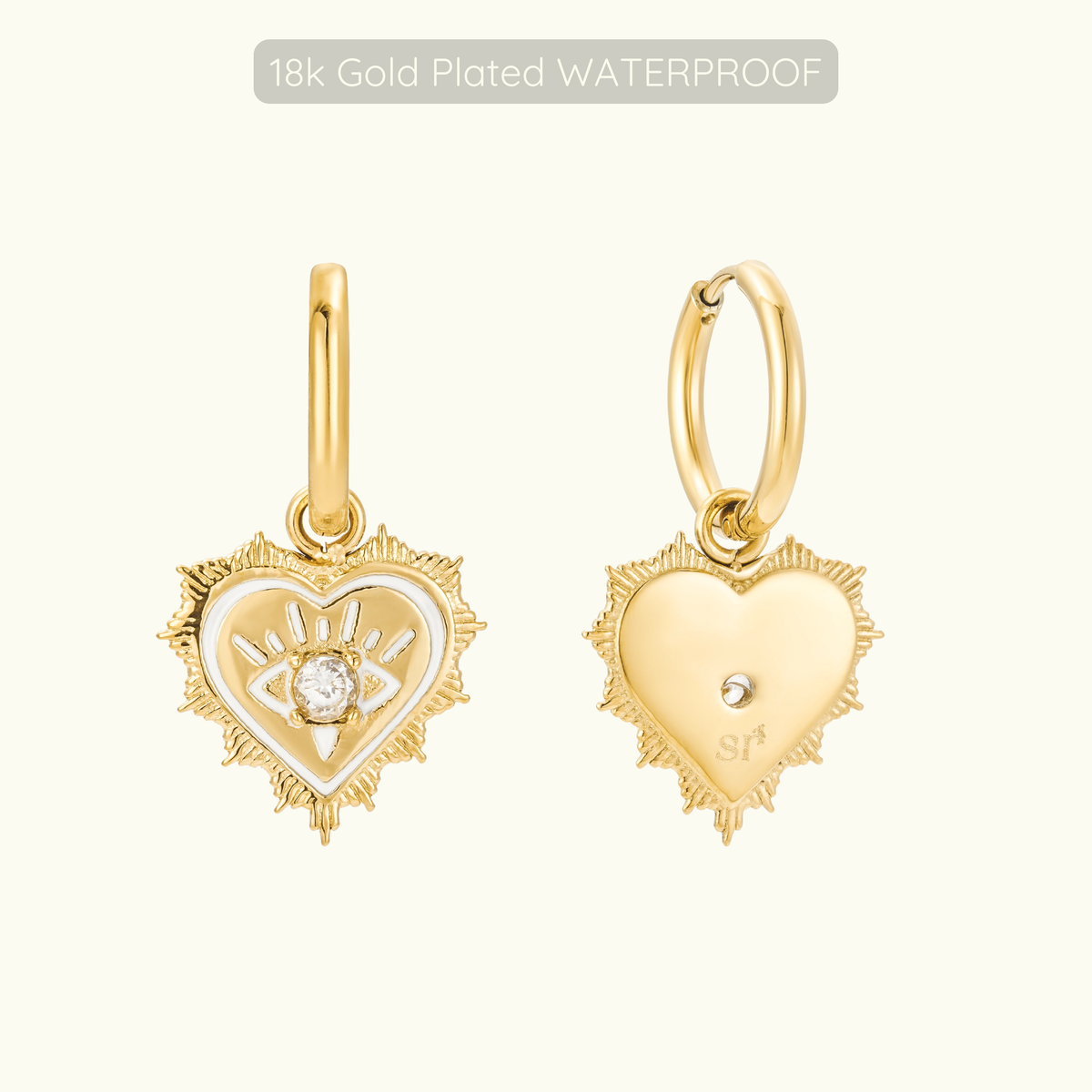 Sabrina Hoops - 18k Gold Plated WATERPROOF