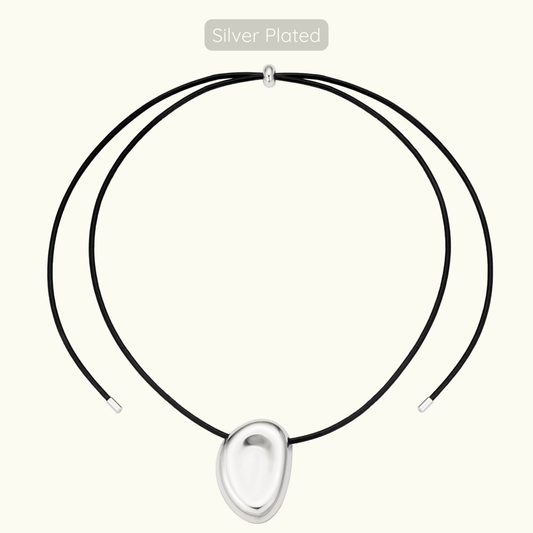 Pebble Necklace - Silver Plated