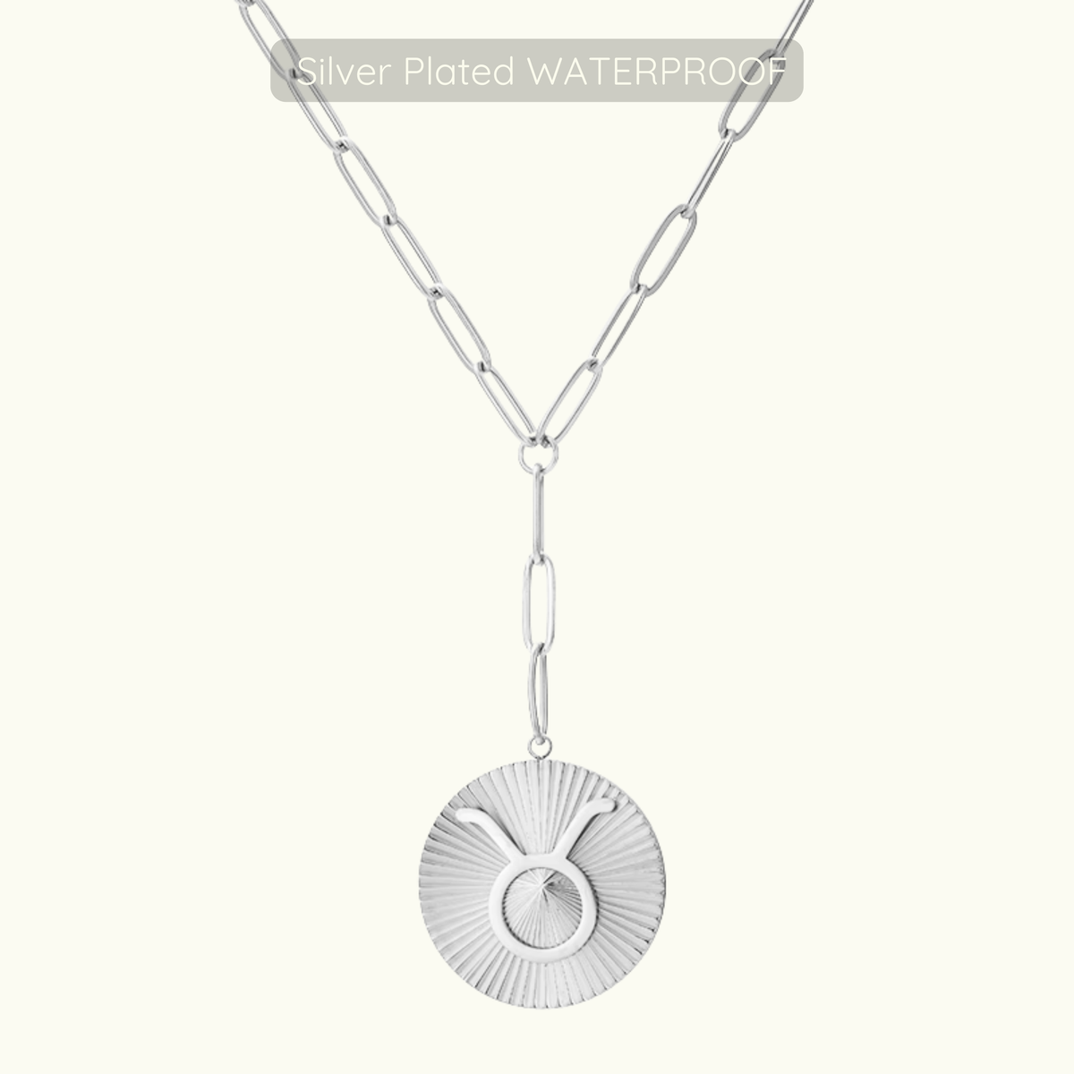 Updated Symone Zodiac Necklace - Waterproof - Silver Plated PVD Plated