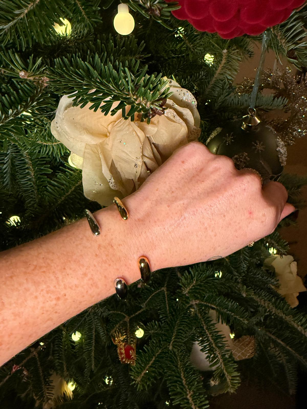 Delia Bangle - Rhodium Plated - Waterproof