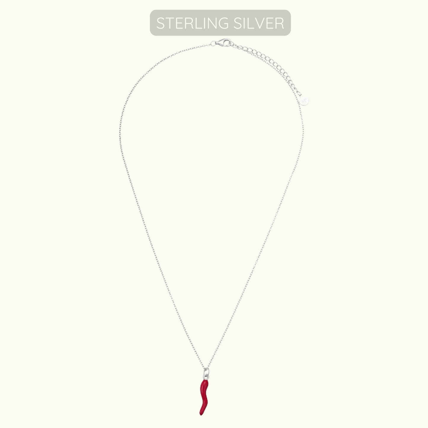 PRE ORDER - Chilli Necklace - Sterling Silver