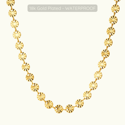 Ailey Halo Necklace - 18k Gold Plated - Waterproof