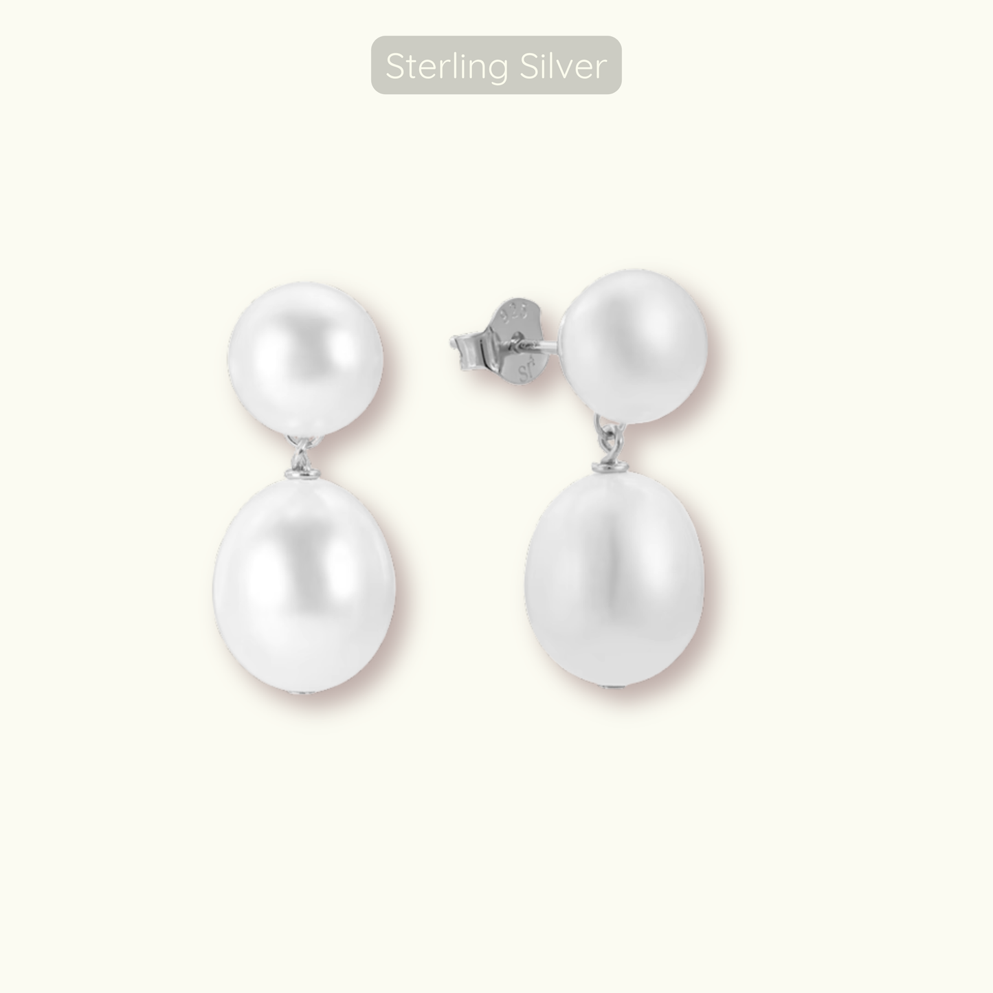 Alanna Bridal Pearl Earring - 925 Sterling Silver