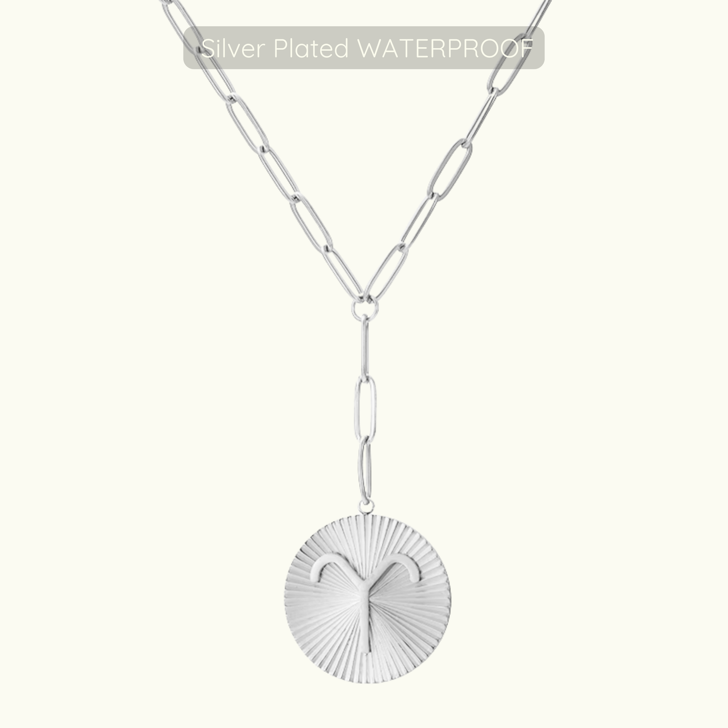 Updated Symone Zodiac Necklace  - Waterproof - Silver Plated PVD Plated