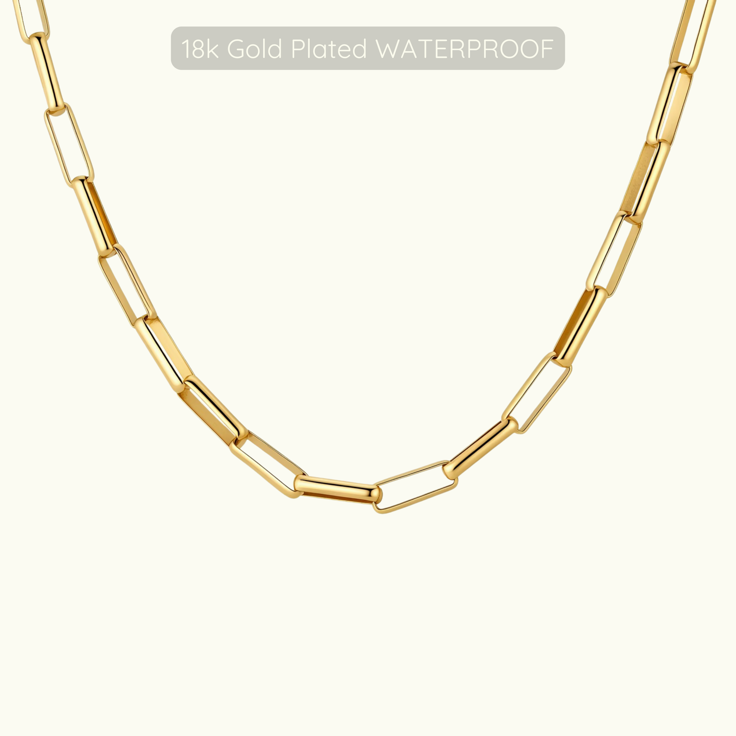 Brandy Halo Necklace - 18k Gold Plated - Waterproof