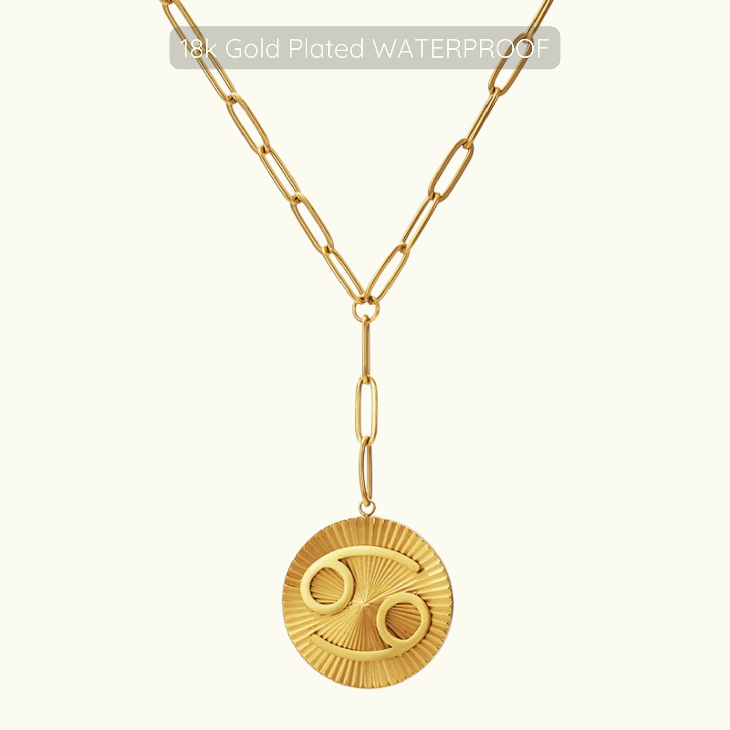 Updated Symone Zodiac Necklace  - Waterproof - 18k Gold Plated PVD Plated