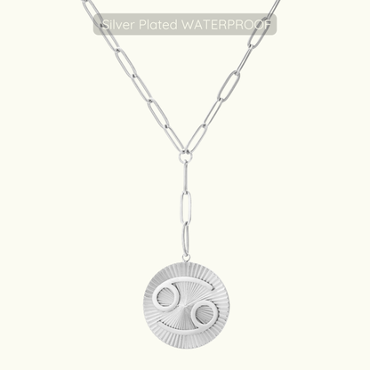 Updated Symone Zodiac Necklace  - Waterproof - Silver Plated PVD Plated