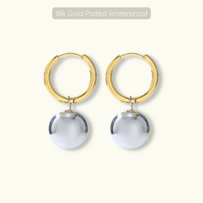 Donna Hoops - 18k Gold Plated - Mixed Metal - Waterproof