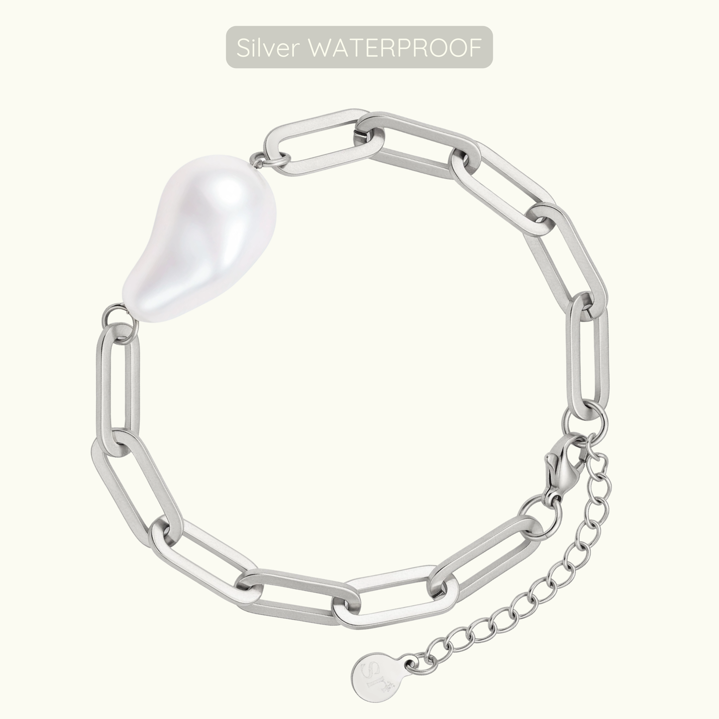 Marie Pearl Bracelet - Silver - WATERPROOF