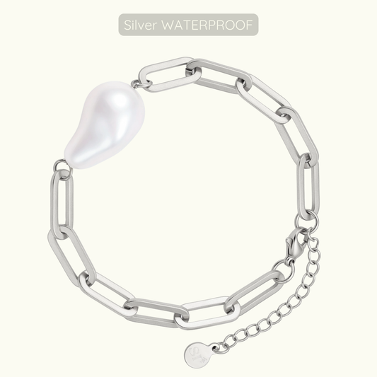 Marie Pearl Bracelet - Silver - WATERPROOF