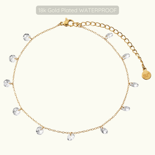 Elizabeth Anklet - 18k Gold Plated - Waterproof