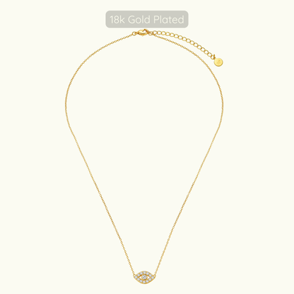 Evil Eye Necklace - 18k Gold Plated