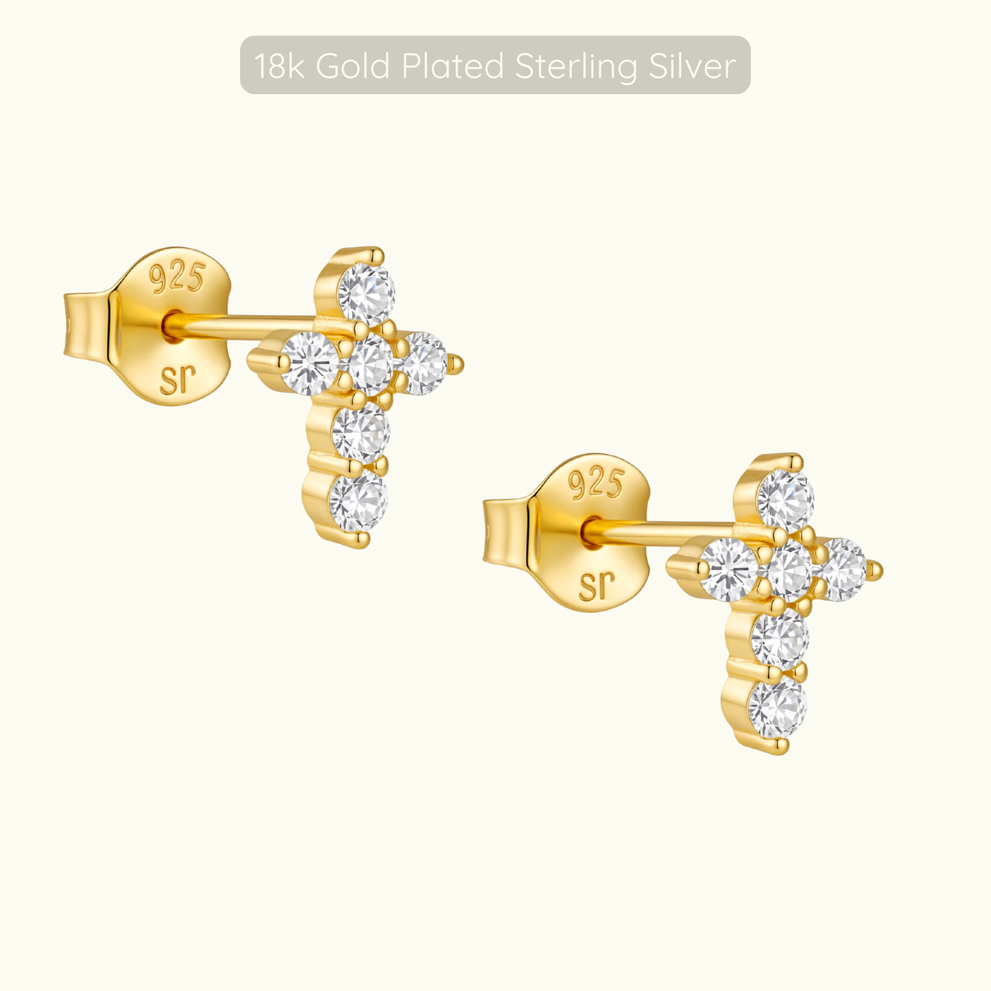 Loraine Studs - 18k Gold Plated Sterling Silver