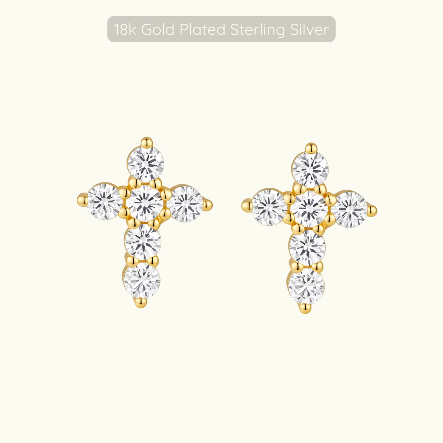 Loraine Studs - 18k Gold Plated Sterling Silver