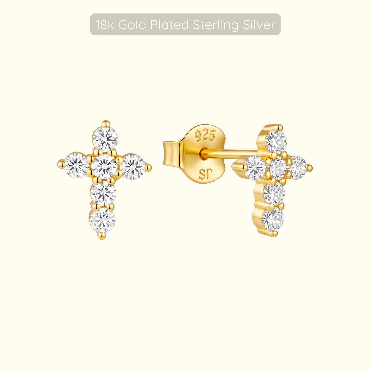 Loraine Studs - 18k Gold Plated Sterling Silver