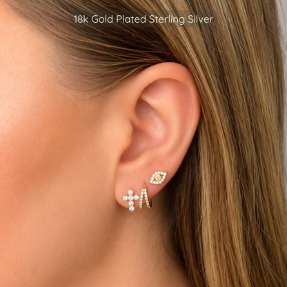 Loraine Studs - 18k Gold Plated Sterling Silver