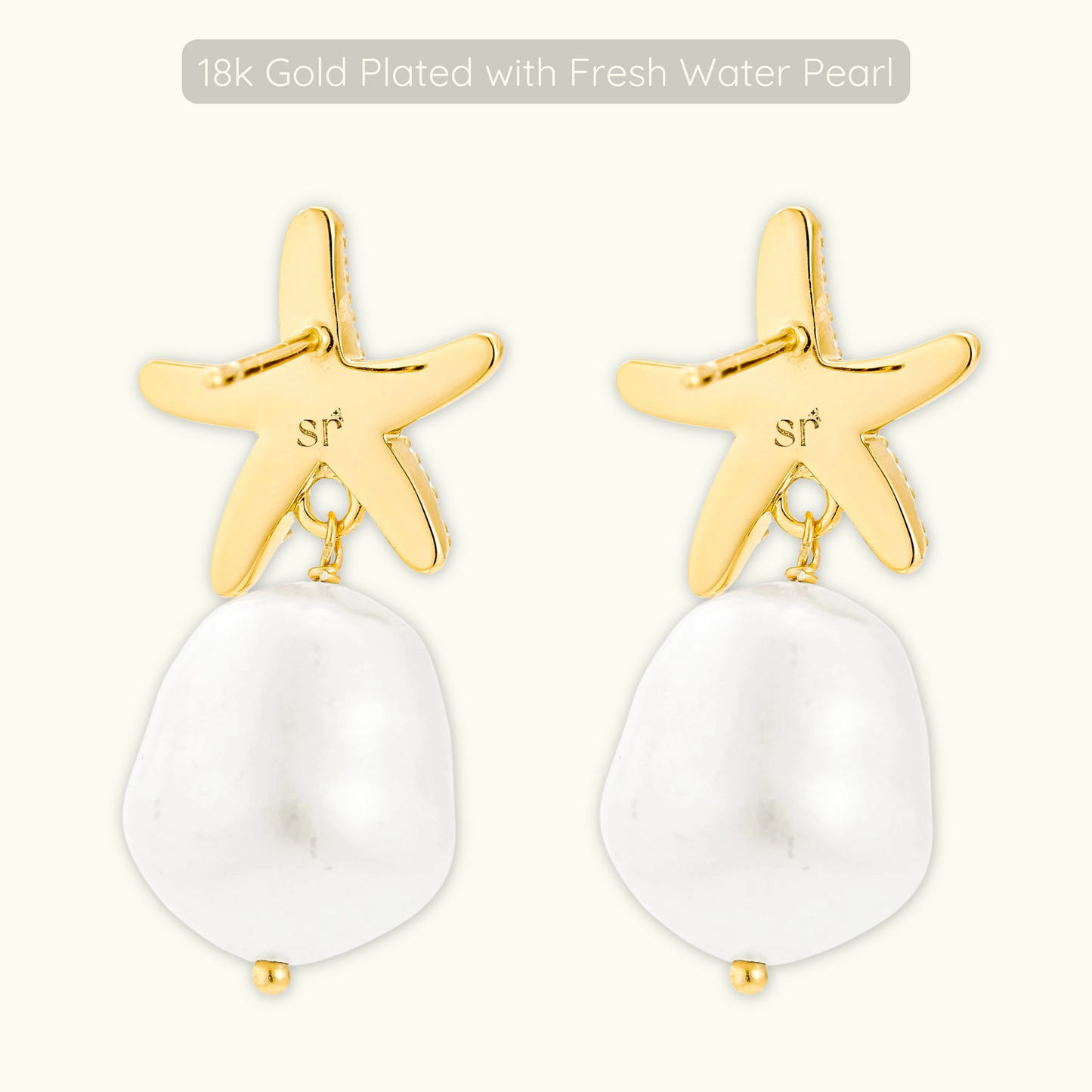 Frankie Pearl Earring - 18k Gold Plated