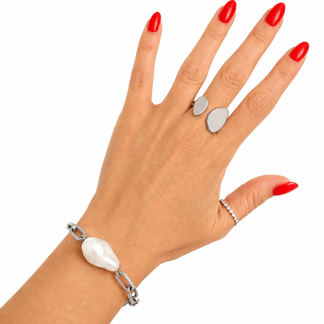 Marie Pearl Bracelet - Silver - WATERPROOF