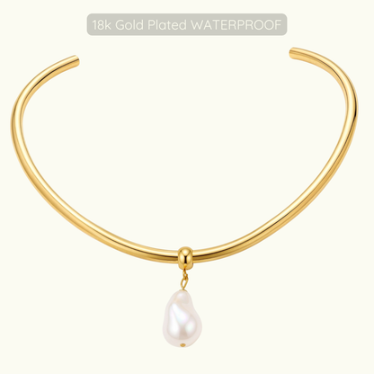 Marie Pearl Choker Bracelet - 18k Gold Plated - WATERPROOF